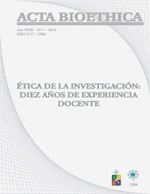 							Ver Vol. 18 Núm. 1 (2012): Ética de la investigación: diez años de experiencia docente
						