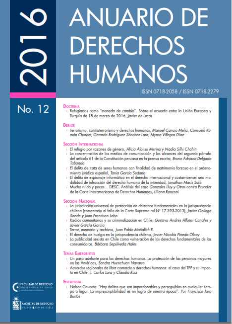 							View No. 12 (2016): Anuario de Derechos Humanos 2016
						